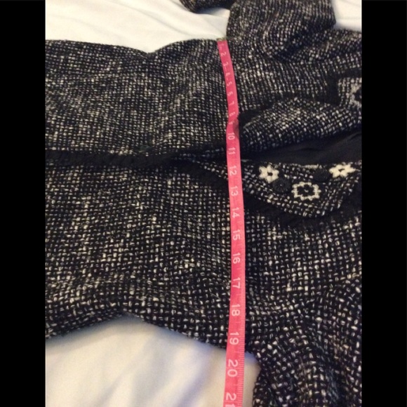 Karen Kane Great Black & Ivory Woven Jacket sz 8 - Picture 13 of 16